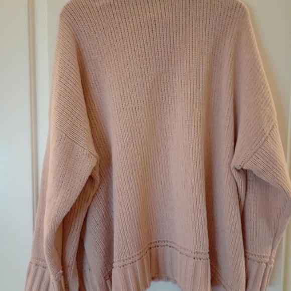 Aerie Soft Light Pink Turtleneck Chenille Sweater (XL) - Picture 7 of 7
